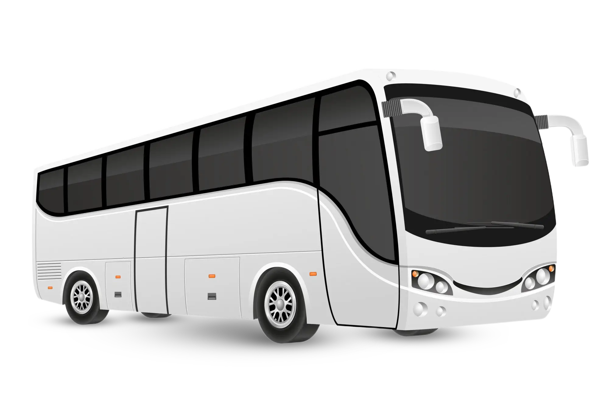 A spacious and comfortable rental bus ready for group travel, ideal for corporate events and family trips.